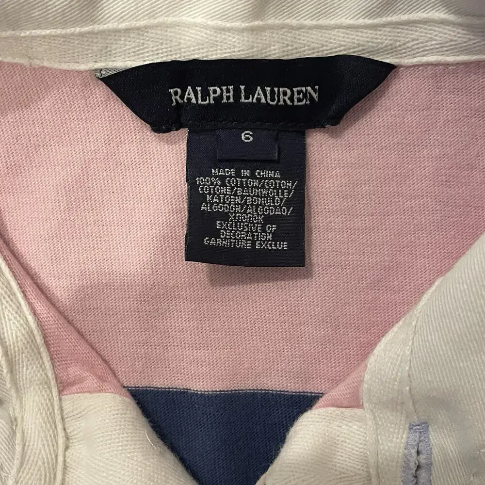Ralph Lauren Girls Dress Toddler Size 6 Ruffle Casual Party School Cotton